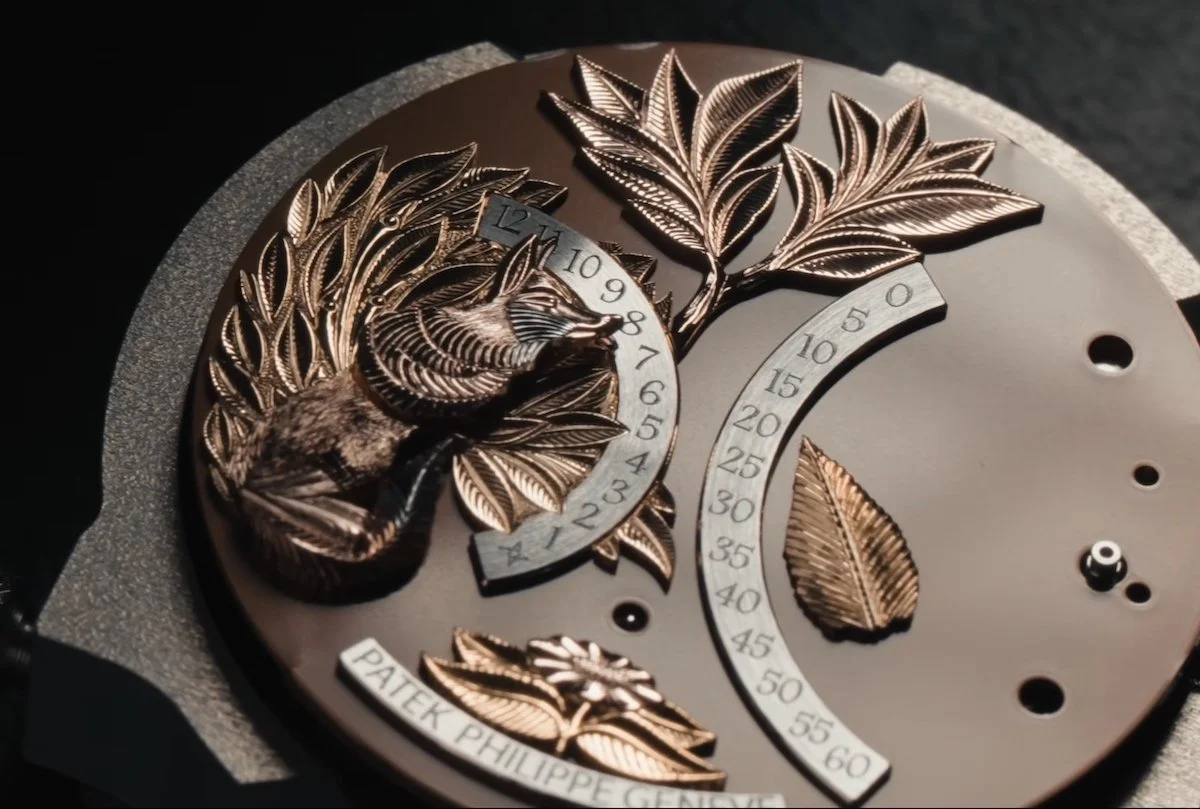 Patek Philippe 陶器 小物入れ 鳥と紅葉 Introducing: Patek Philippe Automaton 'The Crow and the Fox'—Ref